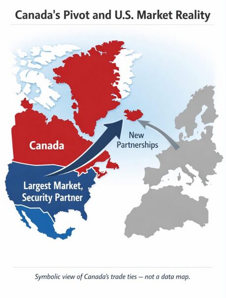 Canada's Pivot and the U.S. Market Reality: Symbolic View of Canada's Trade Ties--Not a Data Map