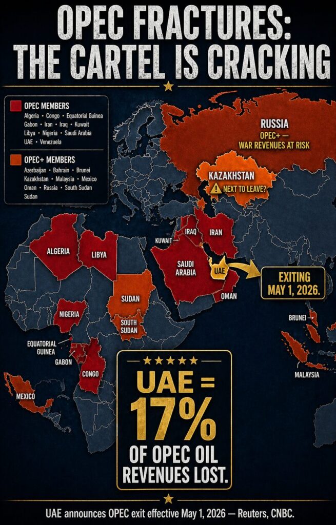 OPEC Fractures:  The Cartel is Cracking - UAE Announces OPEC Exit