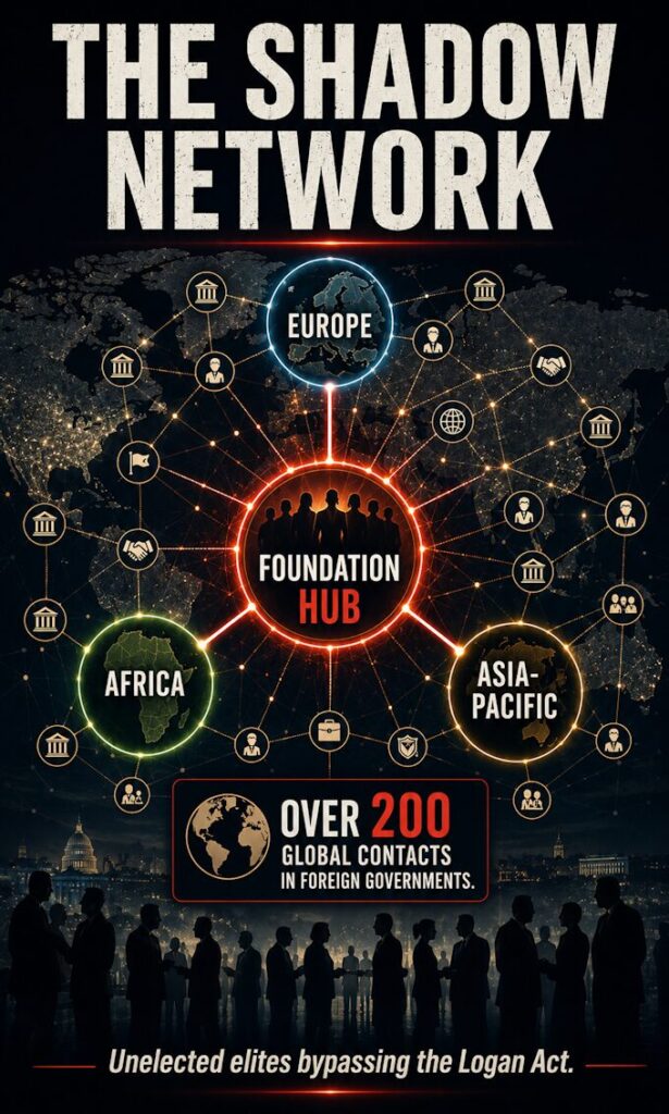 Infographic Detailing the Foundation's Influence Over 200 Foreign Officials.