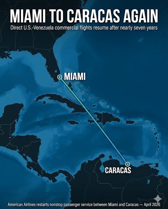 Miami to Caracas flights begin again