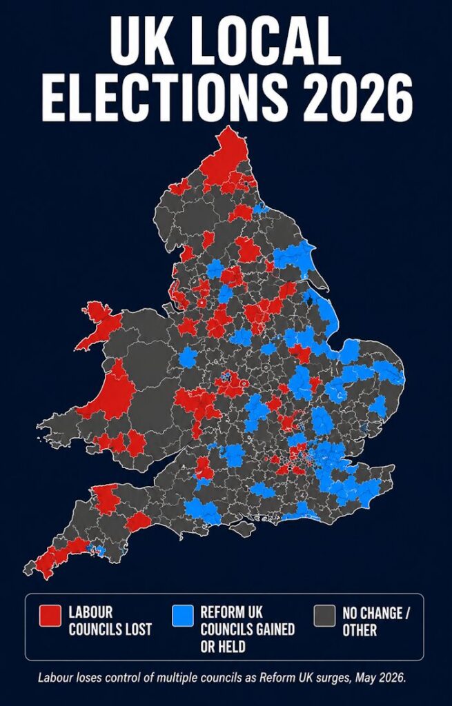 UK Local Elections 2026: Labour Loses Multiple Councils.