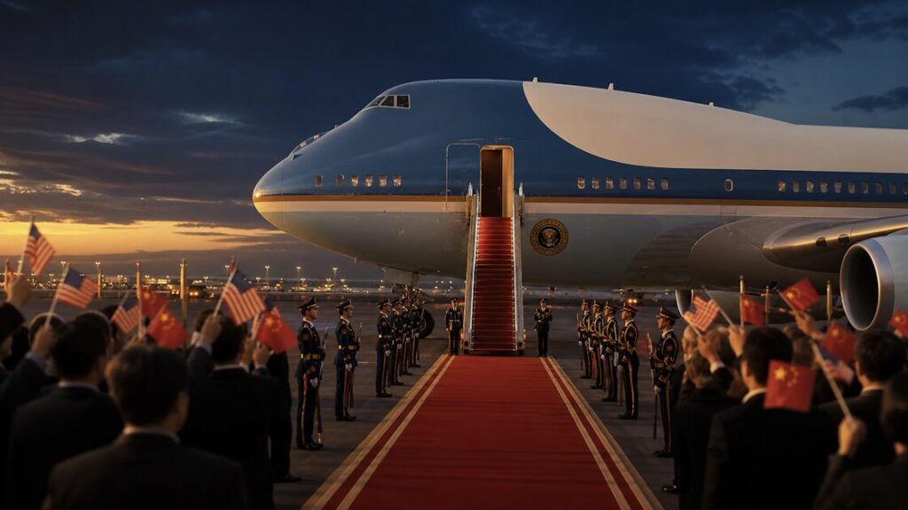 President Trump Arrives in Beijing, May 2026.