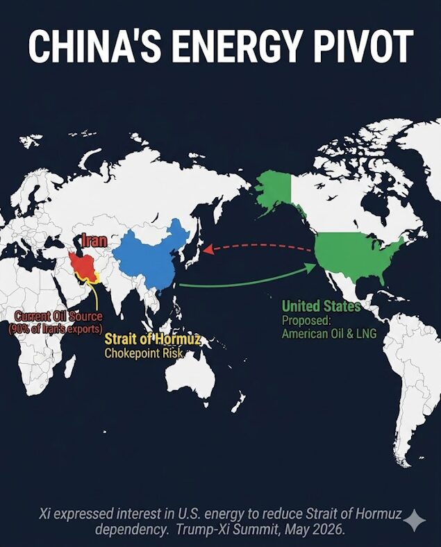 China's Proposed Energy Shift: From Iran to U.S. Sources.