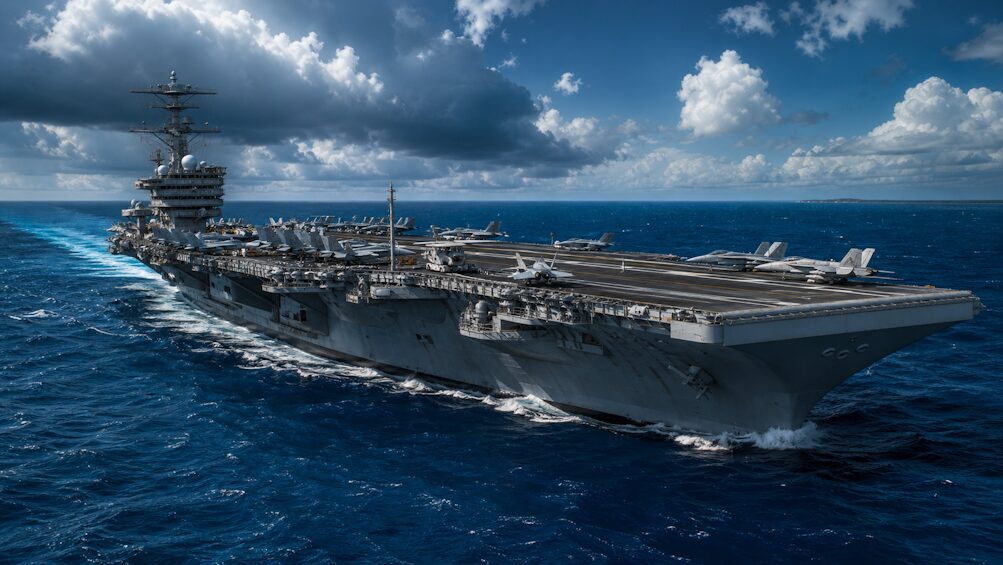 U.S. Aircraft Carrier Patrolling Near Cuba.