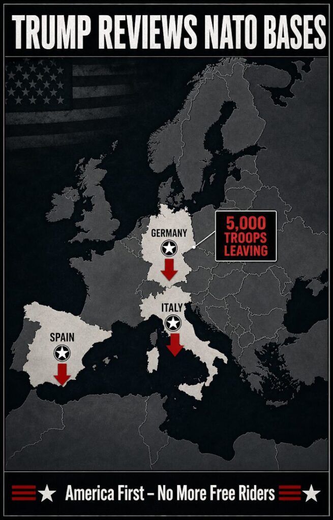 Trump Reviews NATO Bases: America First -- No More Free Riders