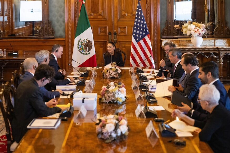 US and Mexican officials meet in Mexico City to launch USMCA bilateral trade negotiations, May 28, 2026.