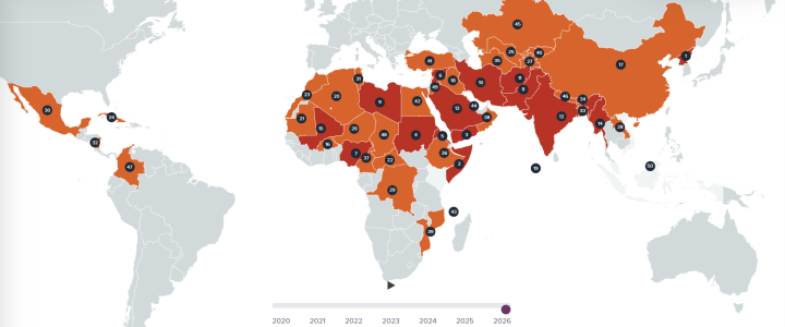 Open Doors 2026 World Watch List: Countries where Christians face extreme persecution.