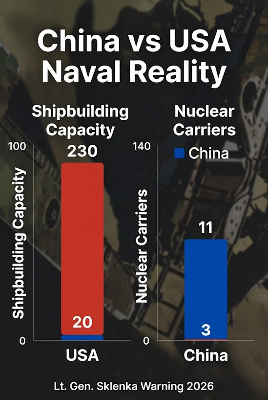 China vs USA Naval Reality: Lt. Gen. Sklenka Warning 2026