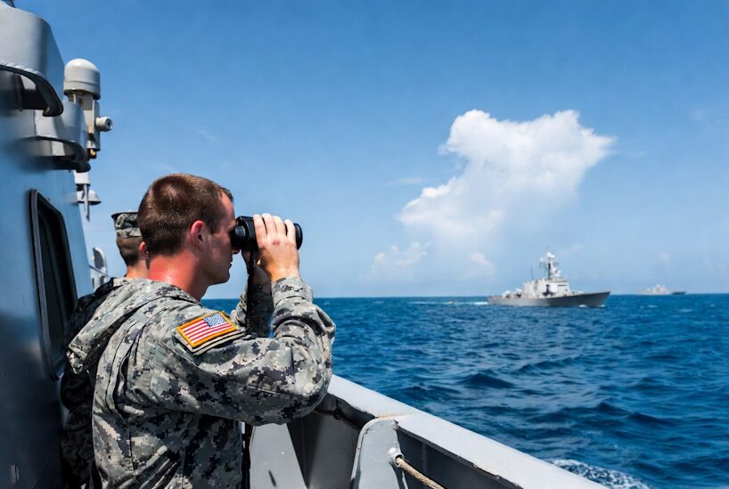 U.S. Navy Personnel on Patrol Duty, Strait of Hormuz.