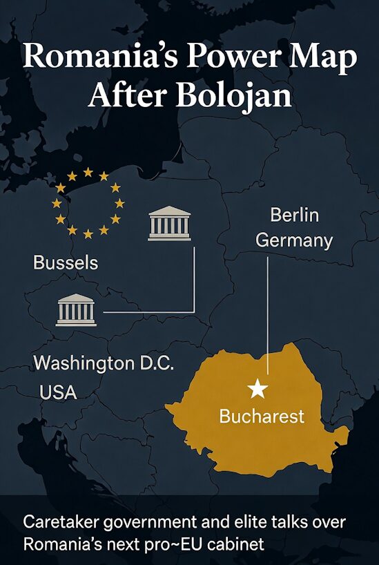 Romania map Bucharest EU political crisis May 2026