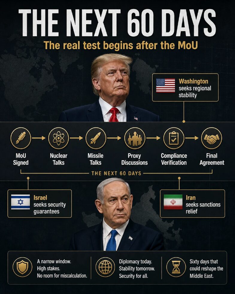 The MoU is not the final agreement. The next 60 days may determine whether Israel's concerns are addressed or deferred.