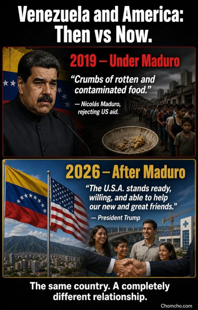 From 'rotten food' to 'new and great friends': Venezuela's relationship with America has been transformed.