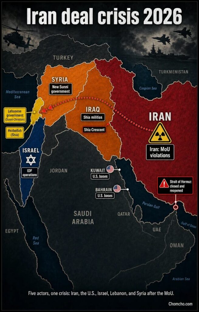 Five actors, one crisis: Iran, the U.S., Israel, Lebanon, and Syria after the MoU
