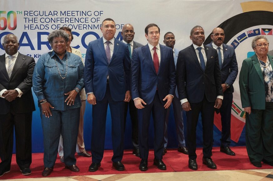 Rubio meets Caribbean leaders at the 50th CARICOM summit, Basseterre, Saint Kitts and Nevis, 2026.