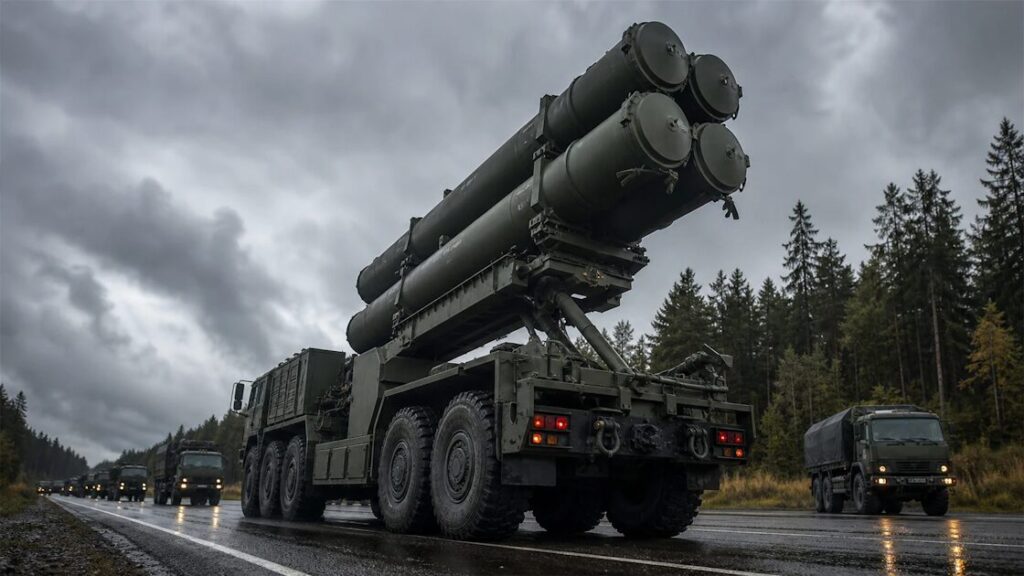 US Army Typhon mid-range missile system, capable of firing Tomahawk cruise missiles.