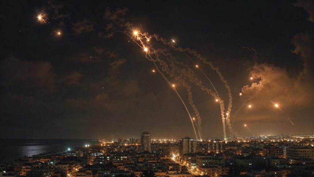 Israeli air defenses intercept all Iranian ballistic missiles over northern Israel, June 7, 2026.