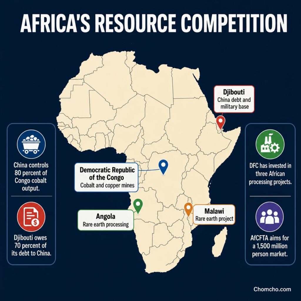 Four countries, one contest: American investment against Chinese debt across the continent.