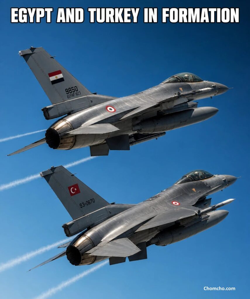 Egyptian and Turkish jets trained together for the first time in decades.