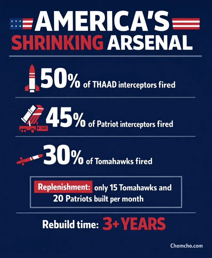The US missile shortage by the numbers, and why rebuilding the arsenal will take years.