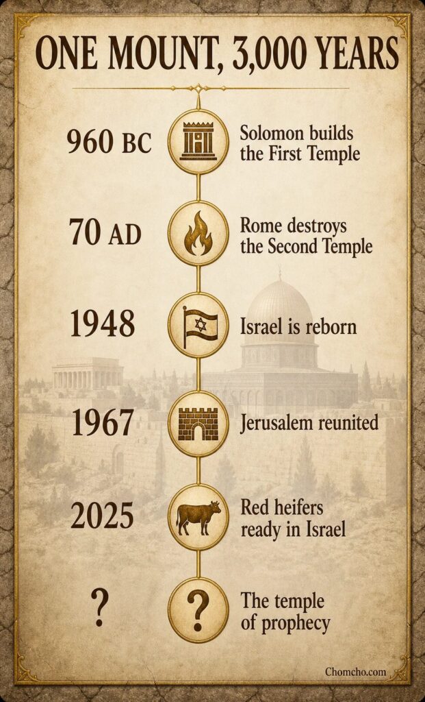 The Temple Mount timeline points forward, not backward.
