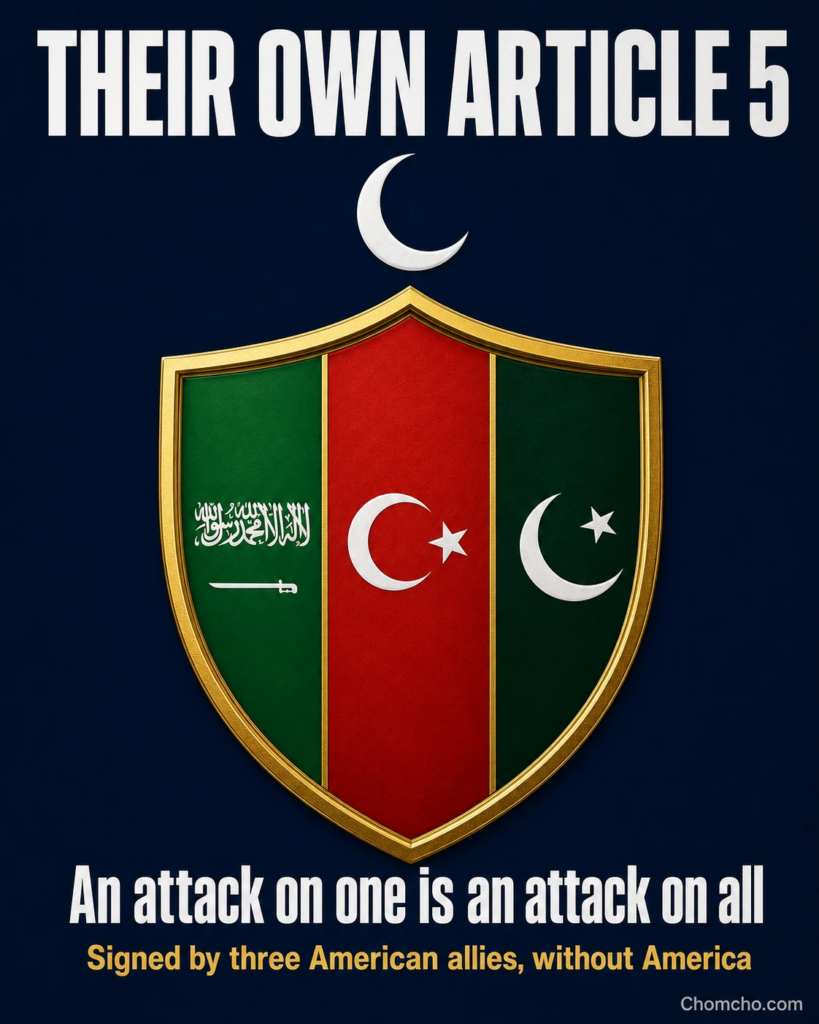 Saudi Arabia, Turkey, and Pakistan copy NATO's most famous clause, without NATO.
